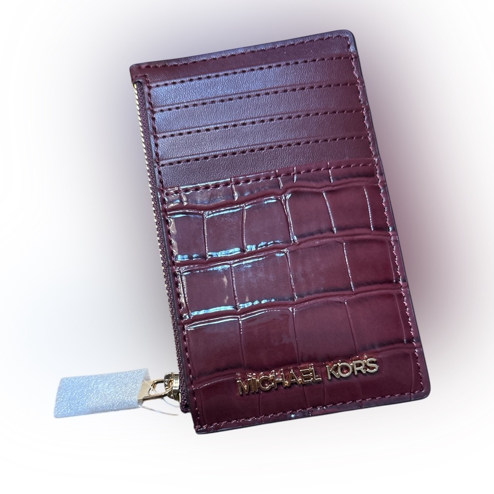 Michael Kors Burgundy Card Case NWT - Picture 3 of 4